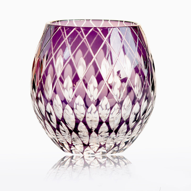 Hand Carved Crystal Whiskey Shot Glass