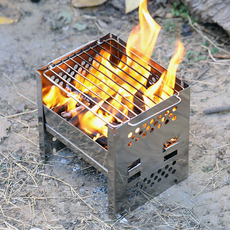 Portable Camping Dual-use Outdoor Barbecue Grill