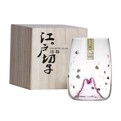 Cherry Blossoms Japanese Crystal Glass
