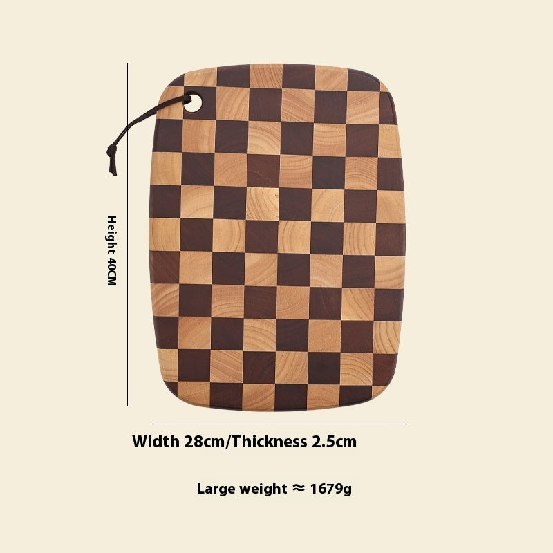 Acacia Chessboard Grid Cutting Board