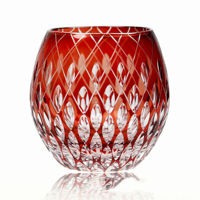 Hand Carved Crystal Whiskey Shot Glass