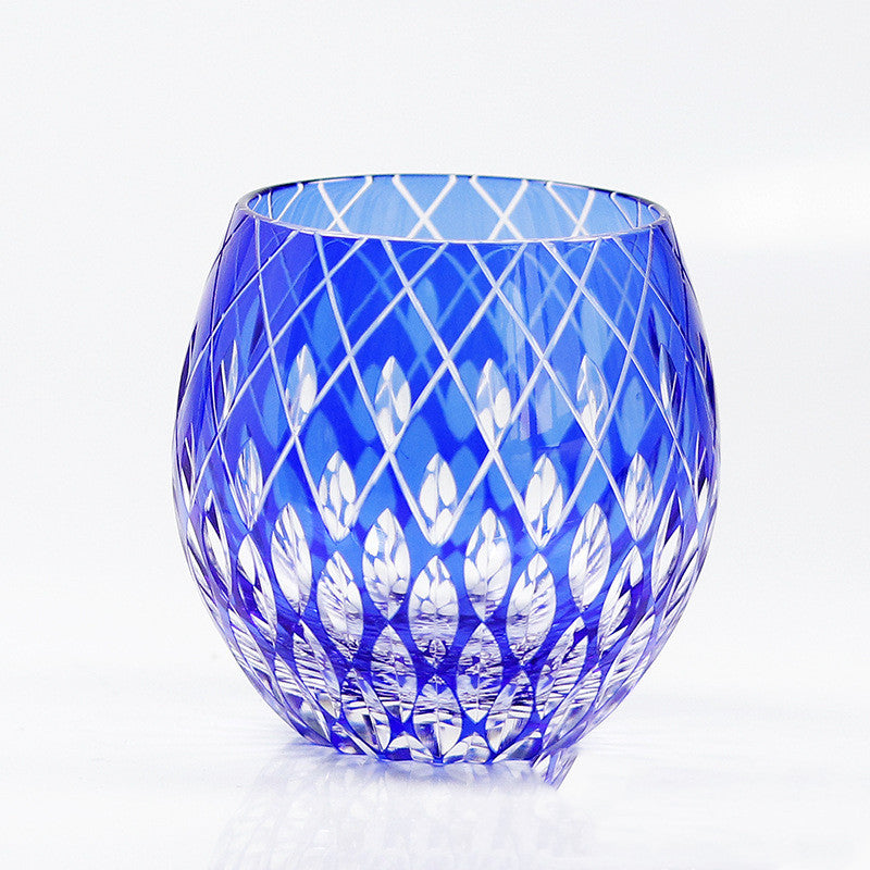 Hand Carved Crystal Whiskey Shot Glass