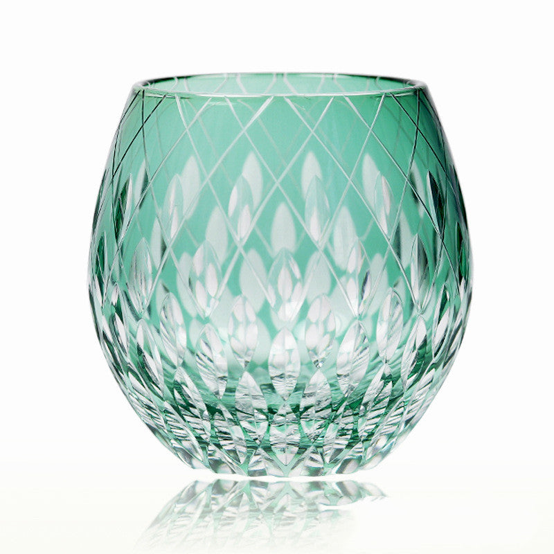 Hand Carved Crystal Whiskey Shot Glass