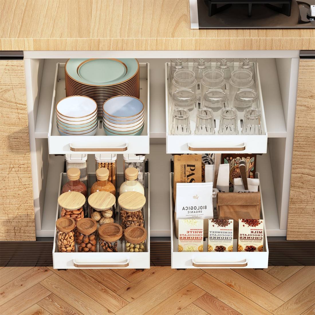 Multi-functional Kitchen Tableware Storage Rack