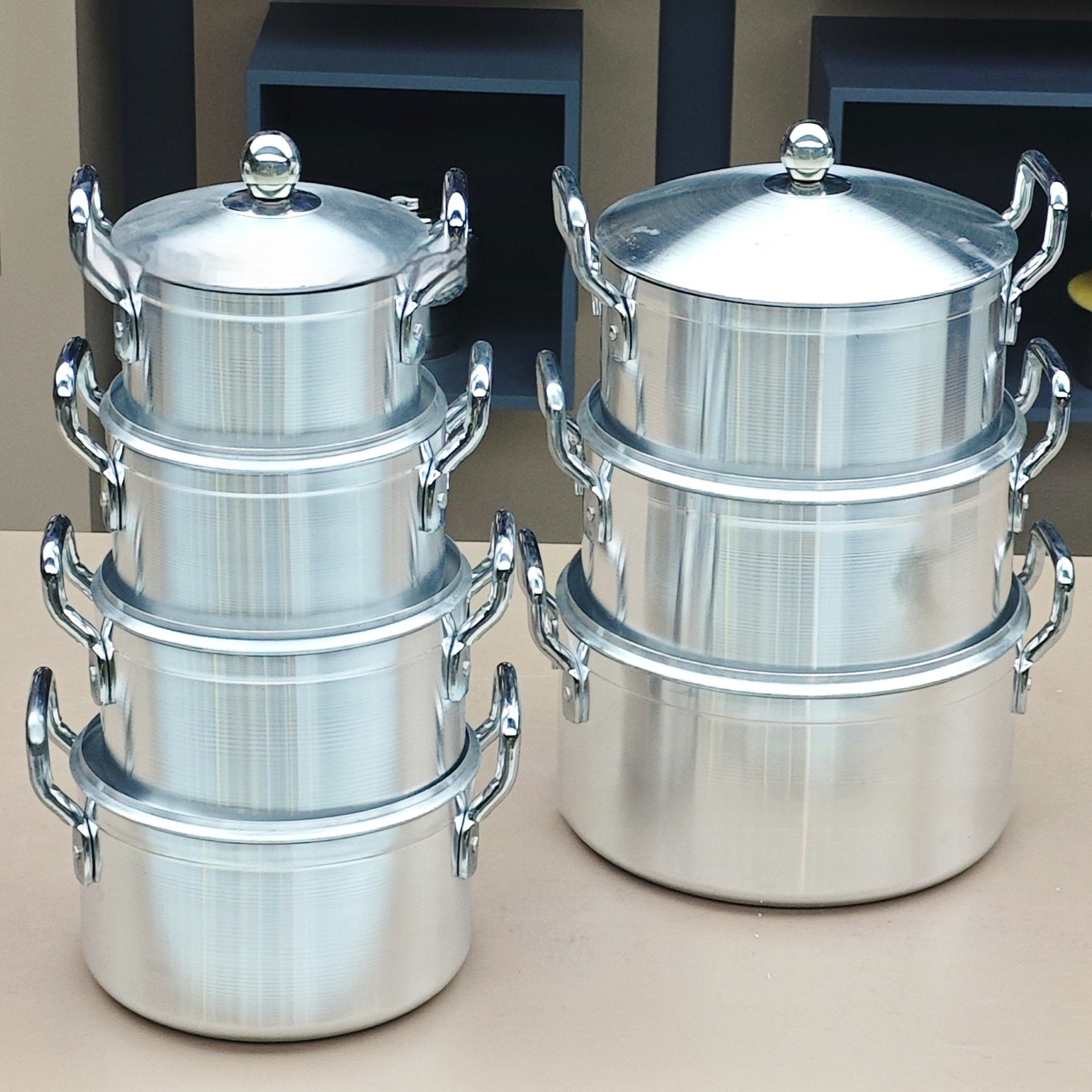 7-piece Kitchen Pot Set Aluminum Suit