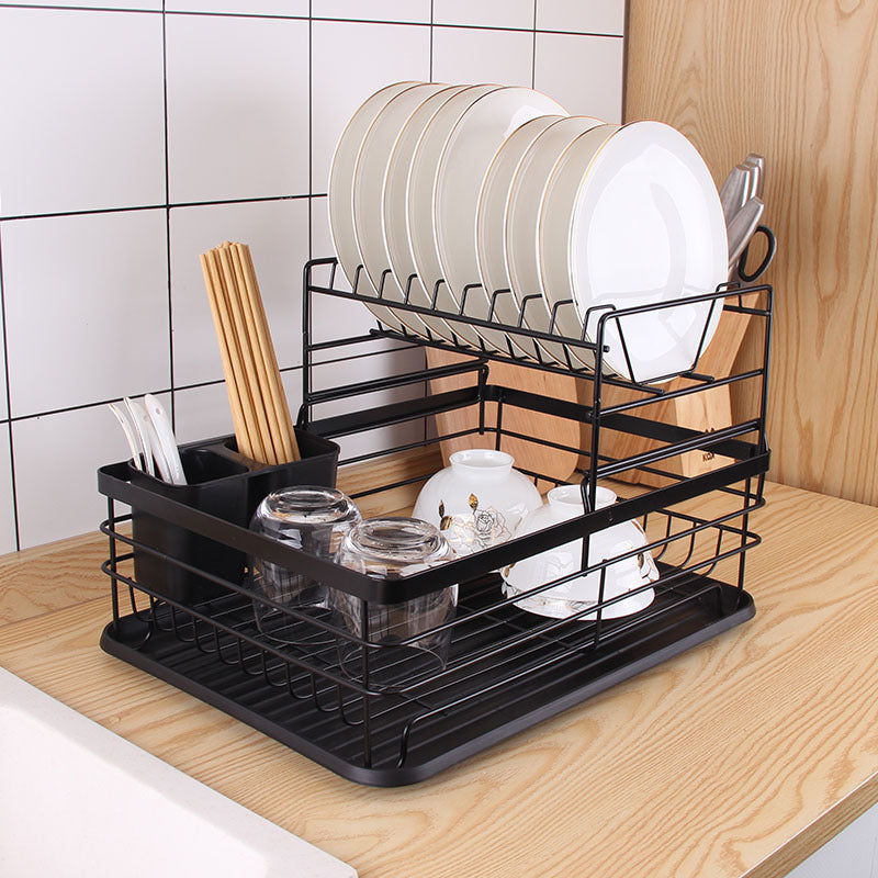 Kitchen  Household Countertop Dish Storage Rack
