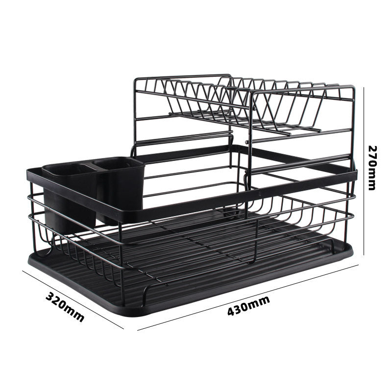 Kitchen  Household Countertop Dish Storage Rack